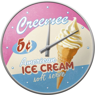 Nostalgic-Art USA - Ice cream, Wanduhr 31cm