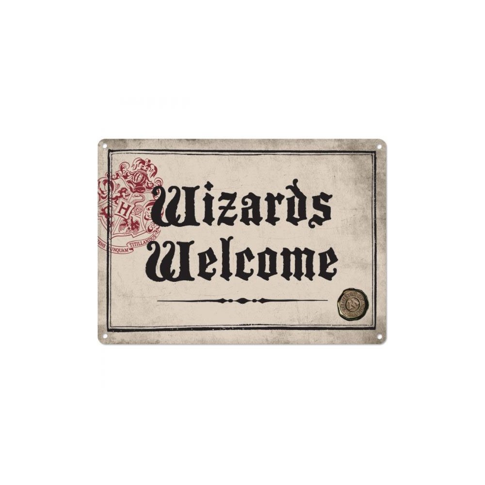 Harry Potter Blechschild Wizards Welcome 21 x 15 cm