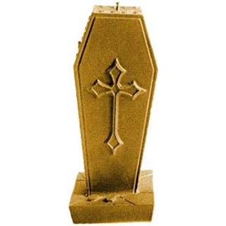 Candellana Candle Coffin with Cross Gold