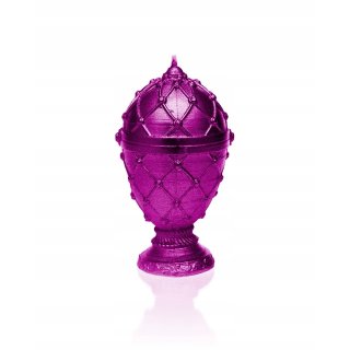 Candellana Candle Faberge Egg Small Pink Metallic