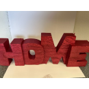 Candellana Home Sign Candle Red Metallic