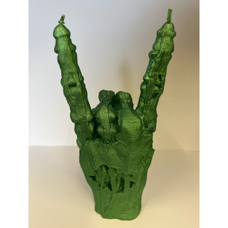Zombie Hand RCK Candle Green Metallic